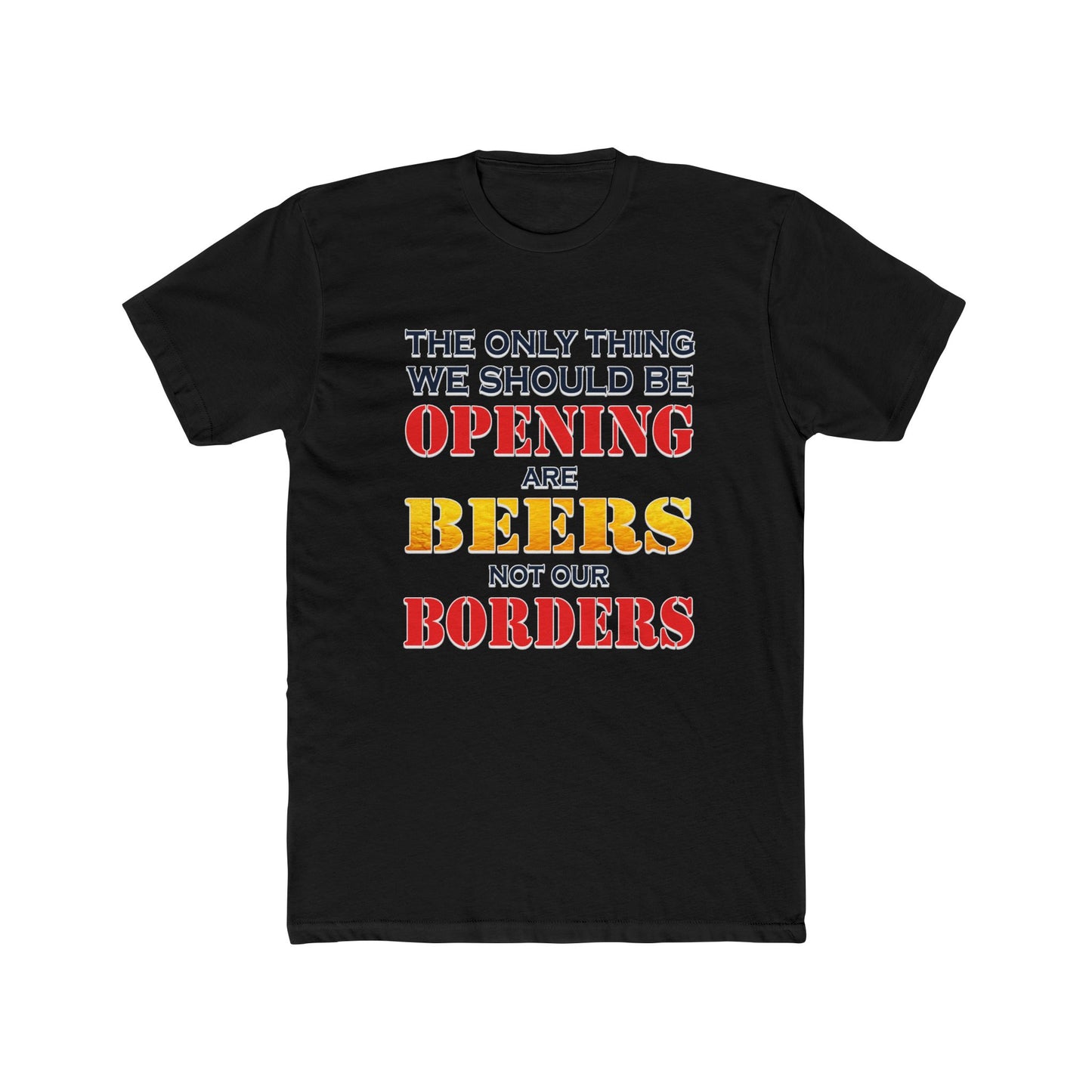 'Beers Not Borders' Cotton Crew Tee