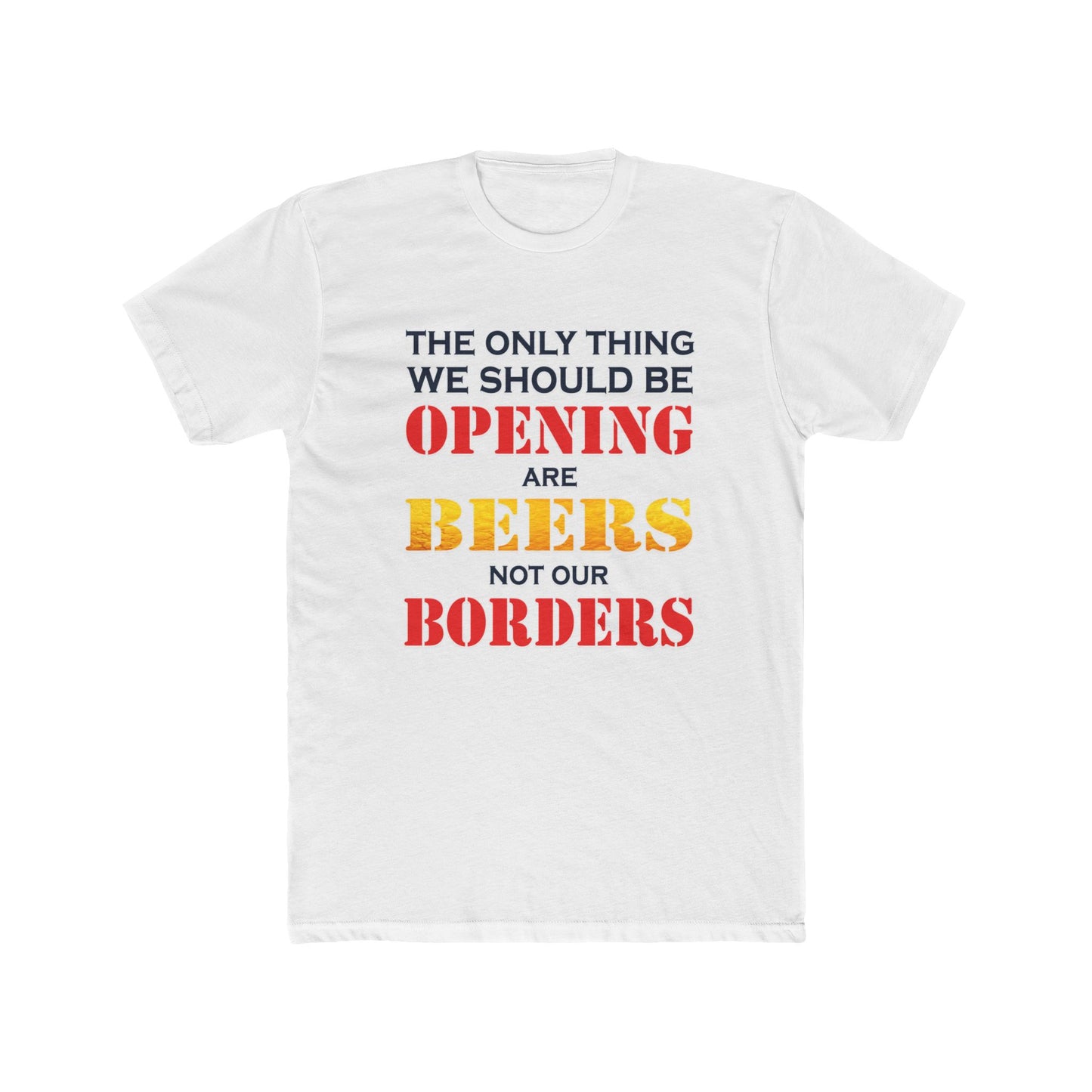 'Beers Not Borders' Cotton Crew Tee