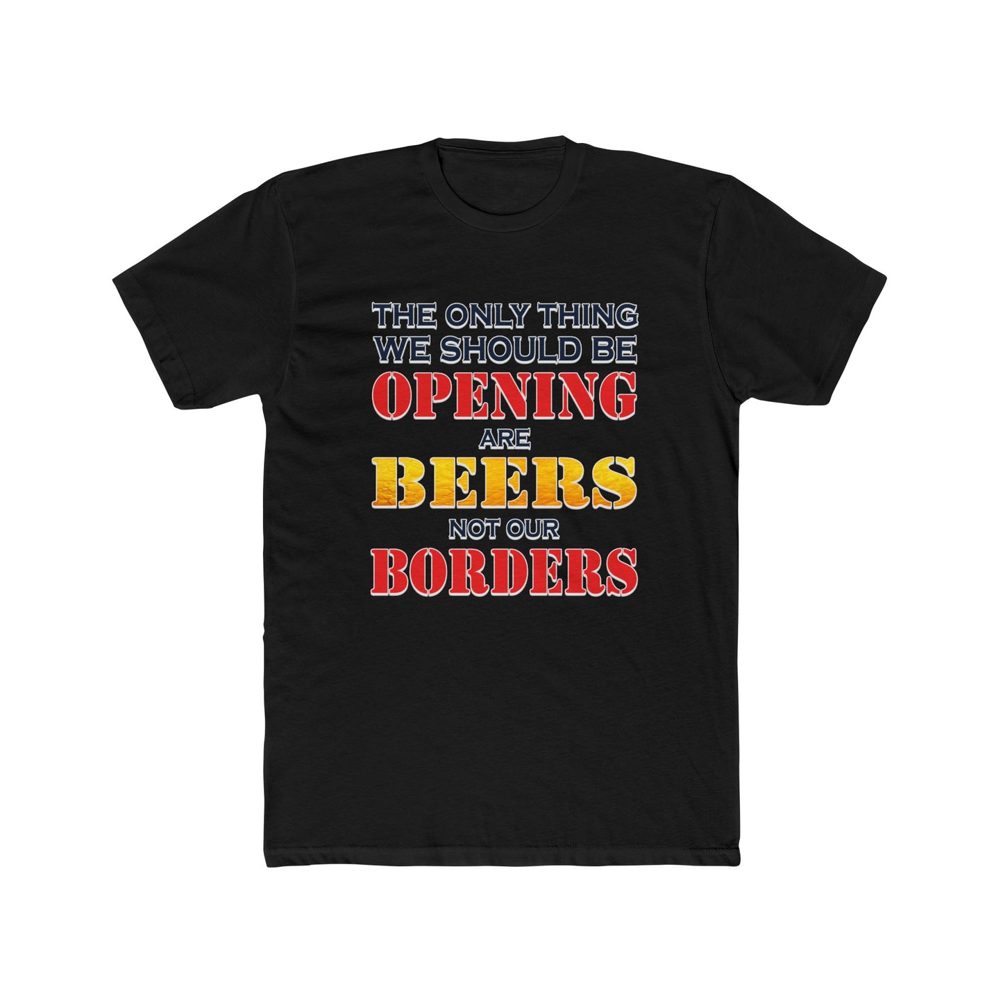 'Beers Not Borders' Cotton Crew Tee