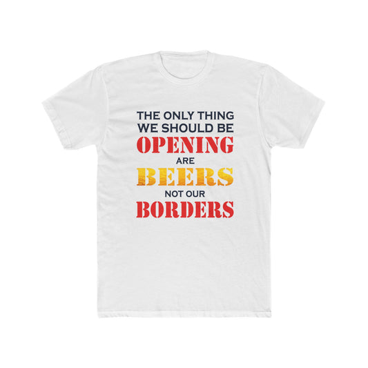 'Beers Not Borders' Cotton Crew Tee